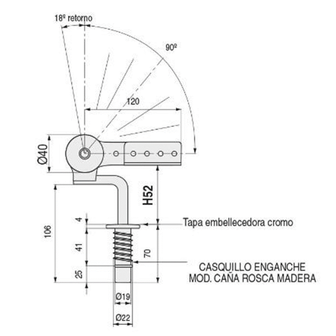 HERRAJE CABECERO ABATIBLE C-27