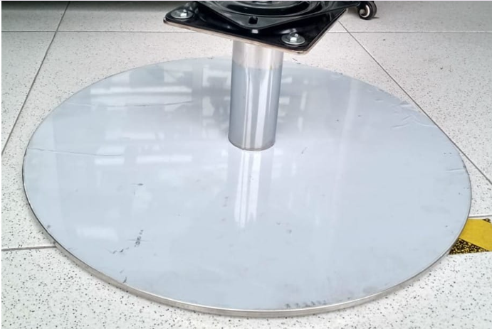 BASE PLAFON PLANO, HIERRO ENCHAPADO